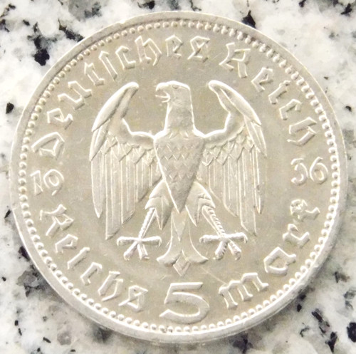 Silbermünze reichsmark 1936 - reichsmark,