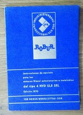 VEB Robur-Werke Zittau Bedienung Dieselmotor 4 NVD 12,5 SRL spanische Ausgabe