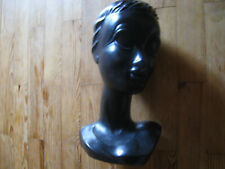Twiggy Kopf Perückenkopf Dekokopf schwarz 70 er