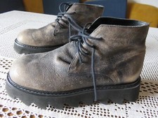 RUNDHOLZ,Leder Schuhe,Gr.38,Schwarz/Gold,weiches Leder,federl.,Lagenlook,Traum