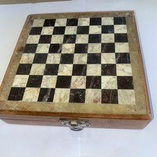 Marmor holz vintage schach - marmor,