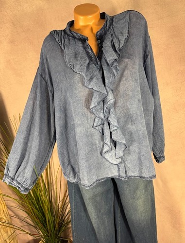 Damen bluse rüschen - damen, 100%
