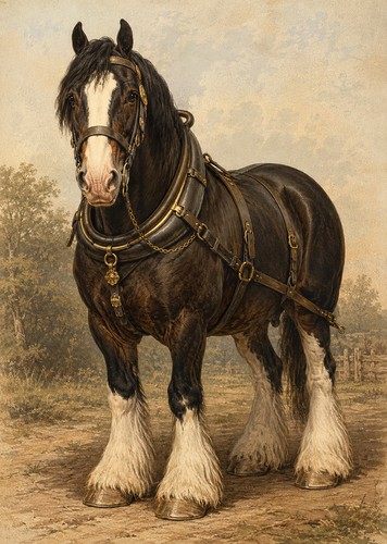 Auenland pferd kunstdruck - auenland,