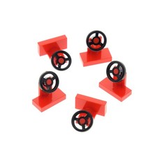 5x Lego Auto Lenkrad 1x2 rot klein Steuer Rad Lenker Fahrzeug Schiff 3829c01