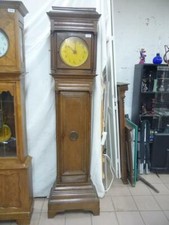 2557. Schöne alte Biedermeier Standuhr massiv Eiche