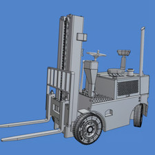 TAKRAF DFG 2002 Stapler H0 1:87 Gabelstapler Modell Bausatz 3D Druck DDR