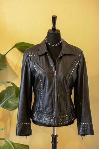 Lederjacke mit franse - lederjacke,