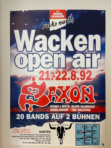Wacken plakat woa 1992 - wacken, saxon