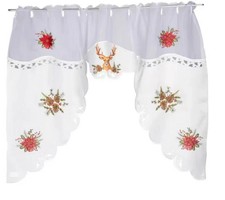 M-Bogen Gardine Scheibengardine Weihnachten Weihnachtsgardine 150x90cm NEU OVP