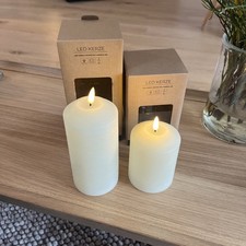 2 LED Kerzen Wachskerzen von