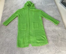 Tamba Damen Strickmantel/Strickjacke mit Kapuze, Onesize, Grün, Neuwertig