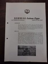 Original Normag Anbau-Egge Prospekt Verkaufprospekt