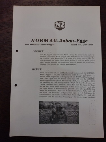 Original normag anbau egge - normag, anbau-egge