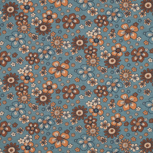 Blumen meliert jersey - blumen,