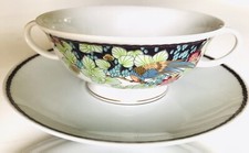ROSENTHAL Aida Tropical Dusk SUPPENTASSE & UNTER TELLER Service floral Paradies