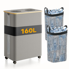 RMAN 160L Pfandflaschen Aufbewahrung Recycling Sammelbehälter mit 2 Tragetasche