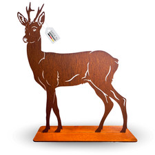 Edelrost Gartenfigur Rehbock