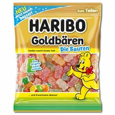 (7,37€/1kg) Haribo sauer Goldbären, Fruchtgummi, 175g Beutel
