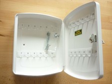 Schlüsselschrank BURG WÄCHTER Schlüsselbox 24 Haken Tresor ca. 25x20x8cm weiß