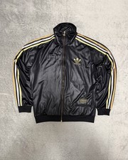 Vintage Adidas Chile 62 Trainingsjacke Schwarz Mit Streifen Retro Gr. L Pashanim