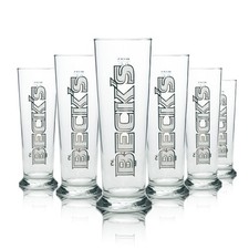 6x Becks Bier Glas 0,4l