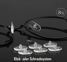 Brillen Nasenpads Silikon Brillenpads für Brille zum Schrauben Brillenzubehör 8x