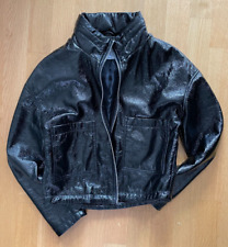 AJC Lacklederjacke, schwarz - Kunstlederjacke, neuwertig, Gr. 34 