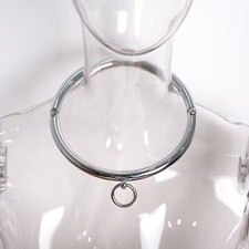 Metall Halsband O-Ring Halskragen Für Frauen Männer Korsett Bondage Collar Slave