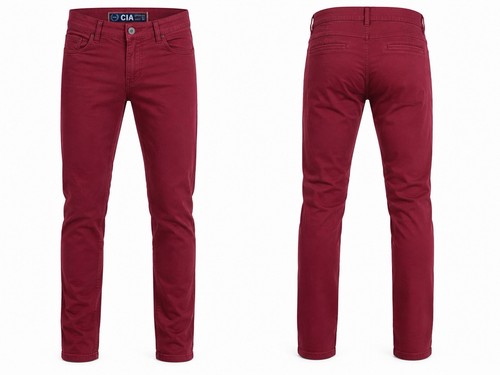 Herren slim fit jeans bordeaux - slim,