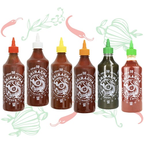 6er set sriracha - set, hot