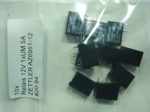 10x relais 12v 1xein - 10x,