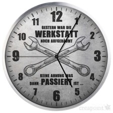 #565 Funk-Wanduhr Alu XL 31cm