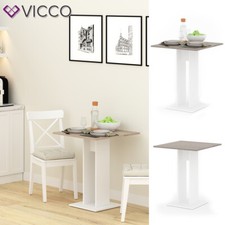 Esstisch Küchentisch Esszimmer Säulentisch Ewert weiß Sonoma Eiche 65x65 Vicco