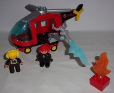 LEGO DUPLO FEUERWEHR GROSSER HUBSCHRAUBER LÖSCHKANONE FEUERWEHRHUBSCHRAUBER !!