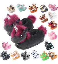 Lustige Tier Plüsch Hausschuhe (Gr. 34-44) Pantoffeln Schuhe Kinder Herren Damen