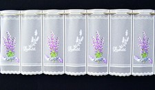 Lavendel Scheibengardine 11 Breiten Bistrogardine edle Blumen Küchengardine Neu 