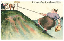 Künstler-AK, Lastenaufzug für schwere Fälle (N)20011