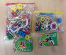 Baufix Kran + Motorrad, Holzspielzeug, Konstruktionsspielzeug