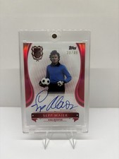 Topps 125 Jahre FC Bayern München Sepp Maier On Card Autogramm /49 nummeriert