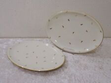 2 x DDR VEB Lettin Porzellan Design Servierplatte - Vintage um 1950/60 - 32,5 cm