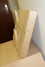 Garderobe in modernem Holz-Design Kiefernholz unbehandelt 46 x 40 x6 cm