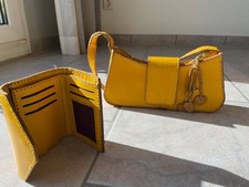 Handtasche mit Geldbörse aus Ziegenleder neu, handgemacht, unbenutzt