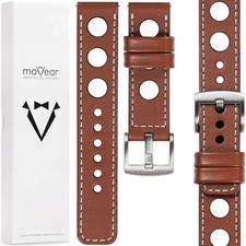 Leather Watch Strap 20mm Brown