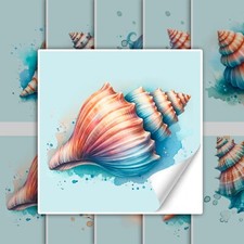 Fliesenaufkleber Muscheln Bad Badezimmer, Fliesenbilder Set selbstklebend