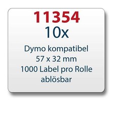 10x Label ablösbar kompat. zu