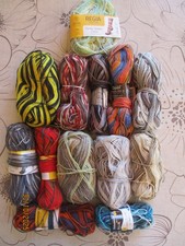 Sockenwolle ca 470 gr.  Reste z.B.Opal/Regia usw Konvolut