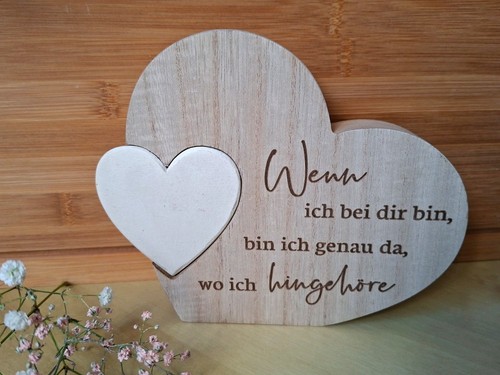 Dekoaufsteller herzform aus - herzform,