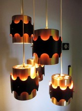 80er Jahre 5 Deckenlampe
