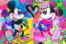 100x75cm POP ART⭐ Mäuse ❤️ BILD Streetart Berlin Contemporary Graffiti Urban Art