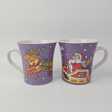 Milka Tasse Becher 2x Weihnachtstasse Limited Edition Nr. 7 Keramik Kaffeetasse